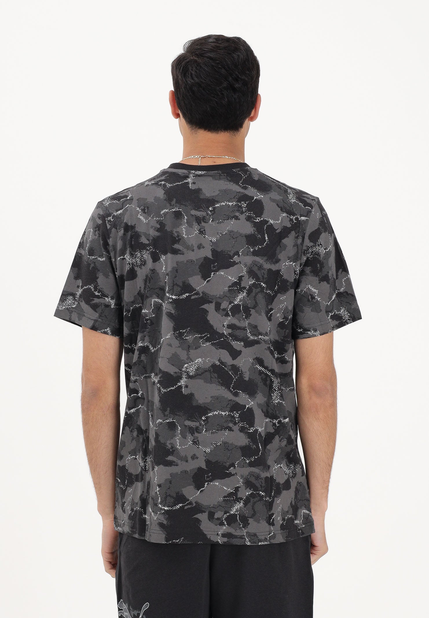 PUMA T-shirt a manica corta Essentials Camo nera da uomo 692035 01 PUMA 