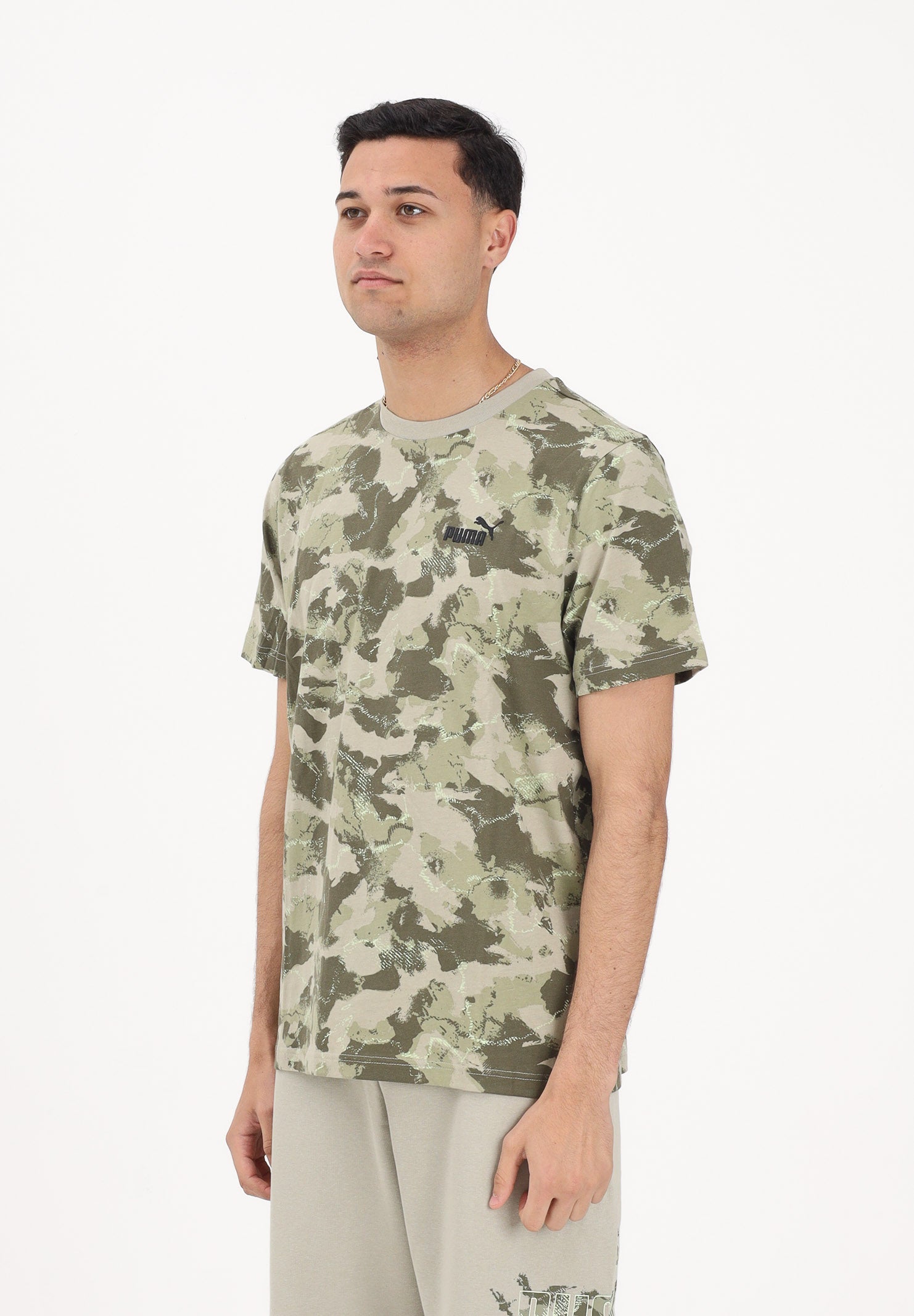 PUMA T-shirt a manica corta Essentials Camo verde militare da uomo 692035 61 PUMA 