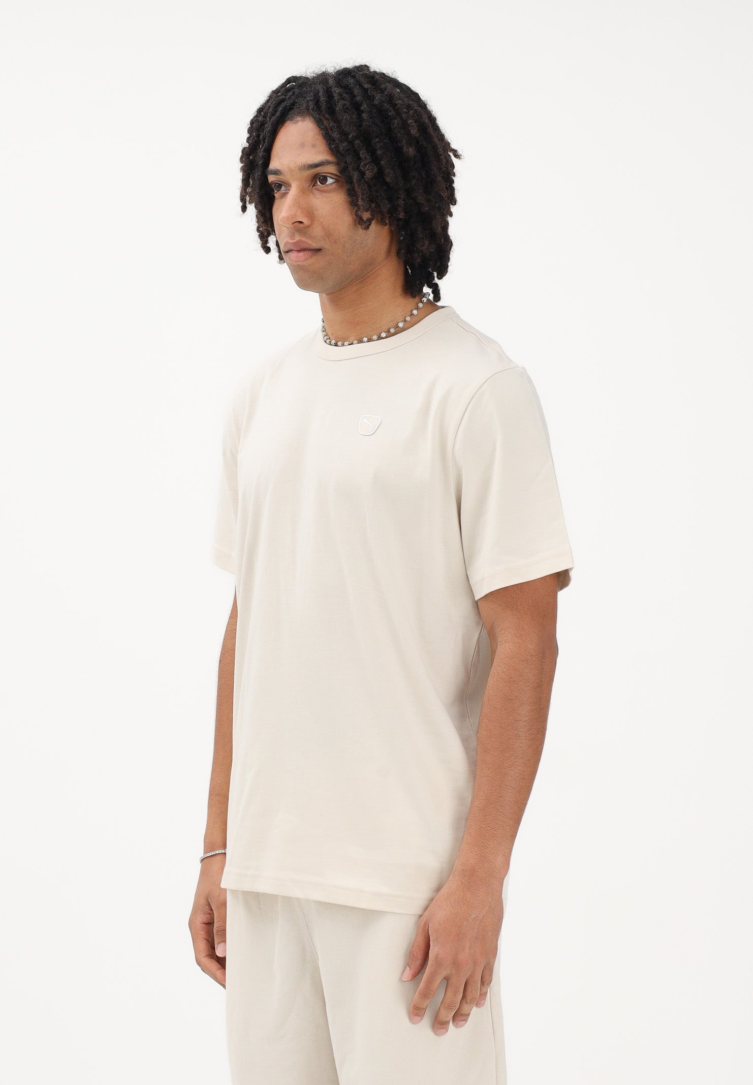 PUMA T-shirt a manica corta Essentials Elevated beige da uomo 692054 87 PUMA 