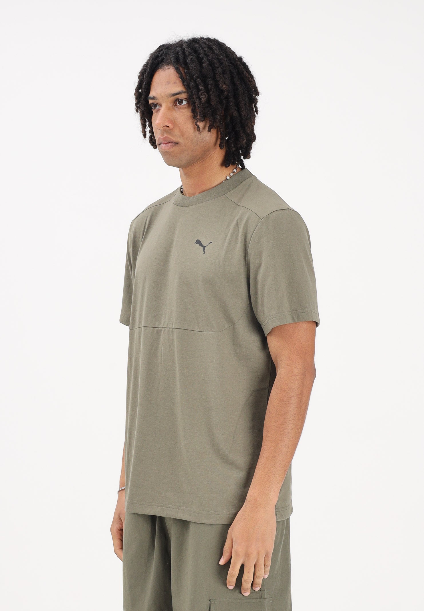 PUMA T-shirt a manica corta PUMATECH verde militare da uomo 692180 81 PUMA 