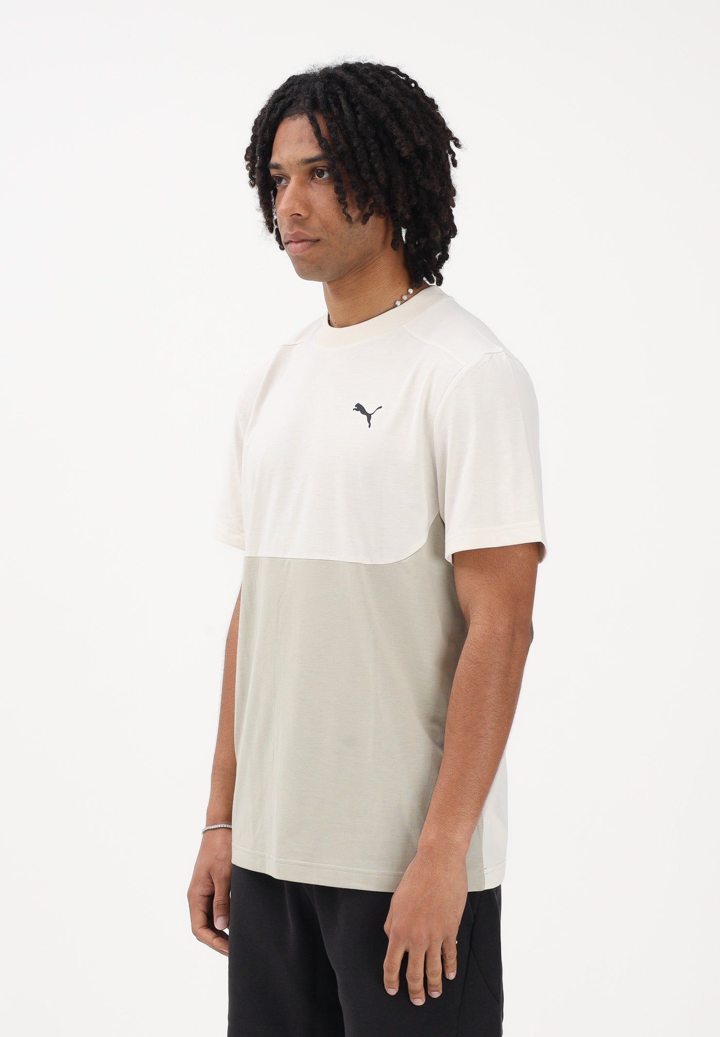 PUMA T-shirt a manica corta PUMATECH panna e verde da uomo 692180 87 PUMA 