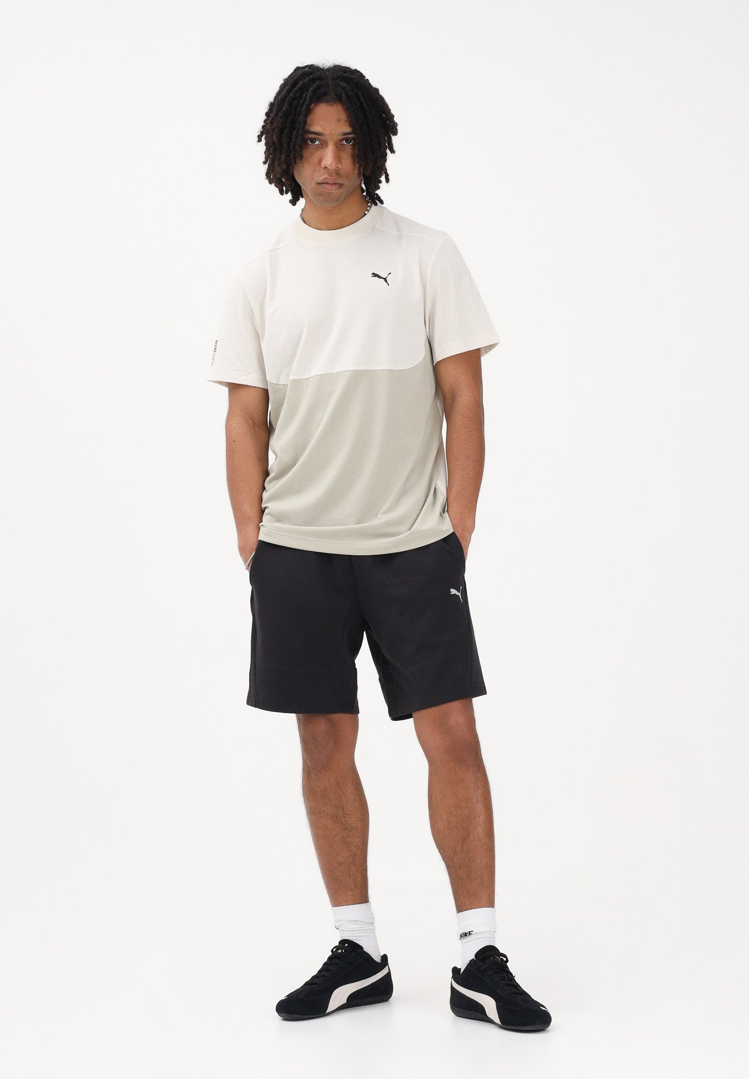 PUMA T-shirt a manica corta PUMATECH panna e verde da uomo 692180 87 PUMA 