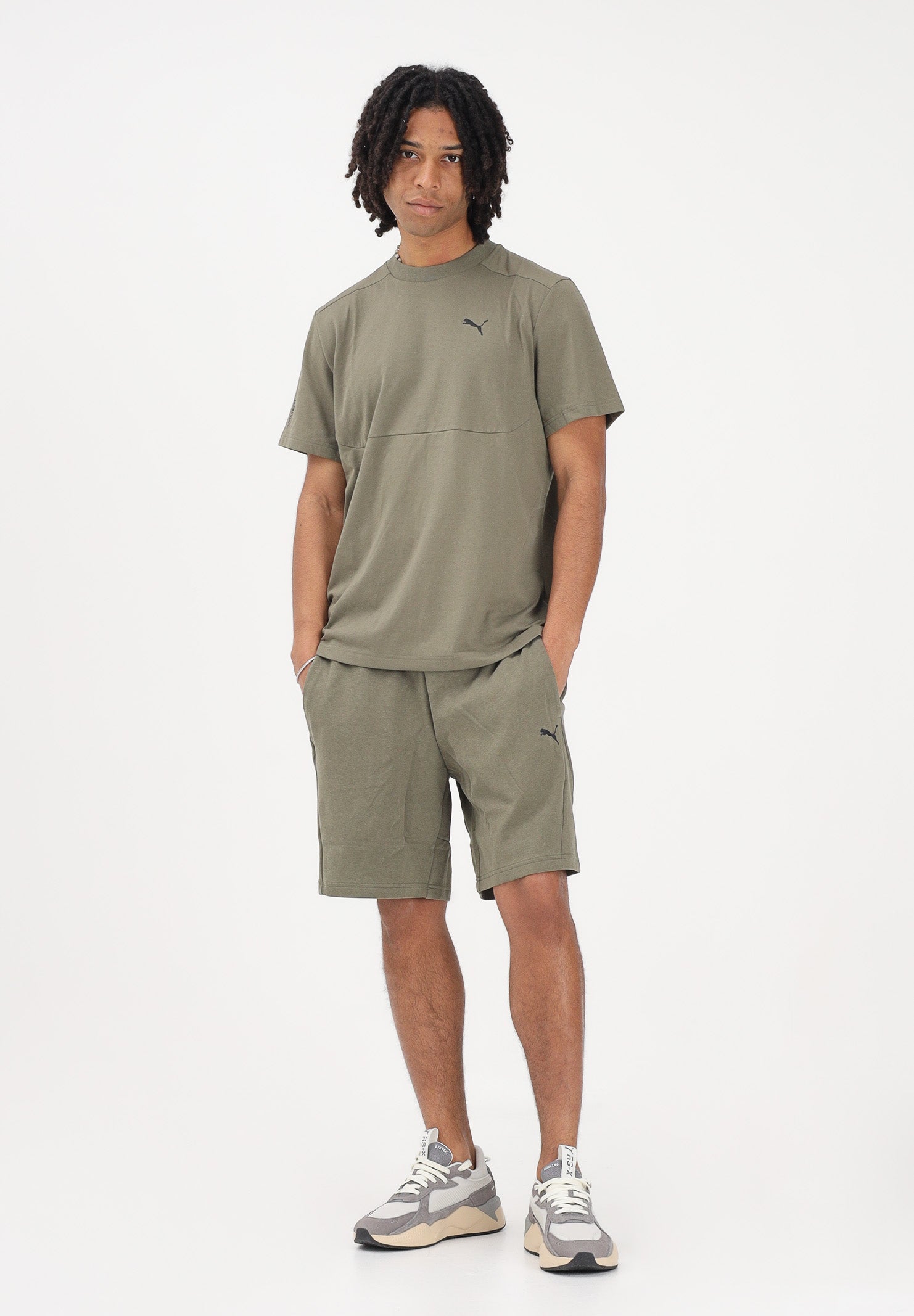 PUMA Shorts sportivo PUMATECH verde militare da uomo 692182 81 PUMA 