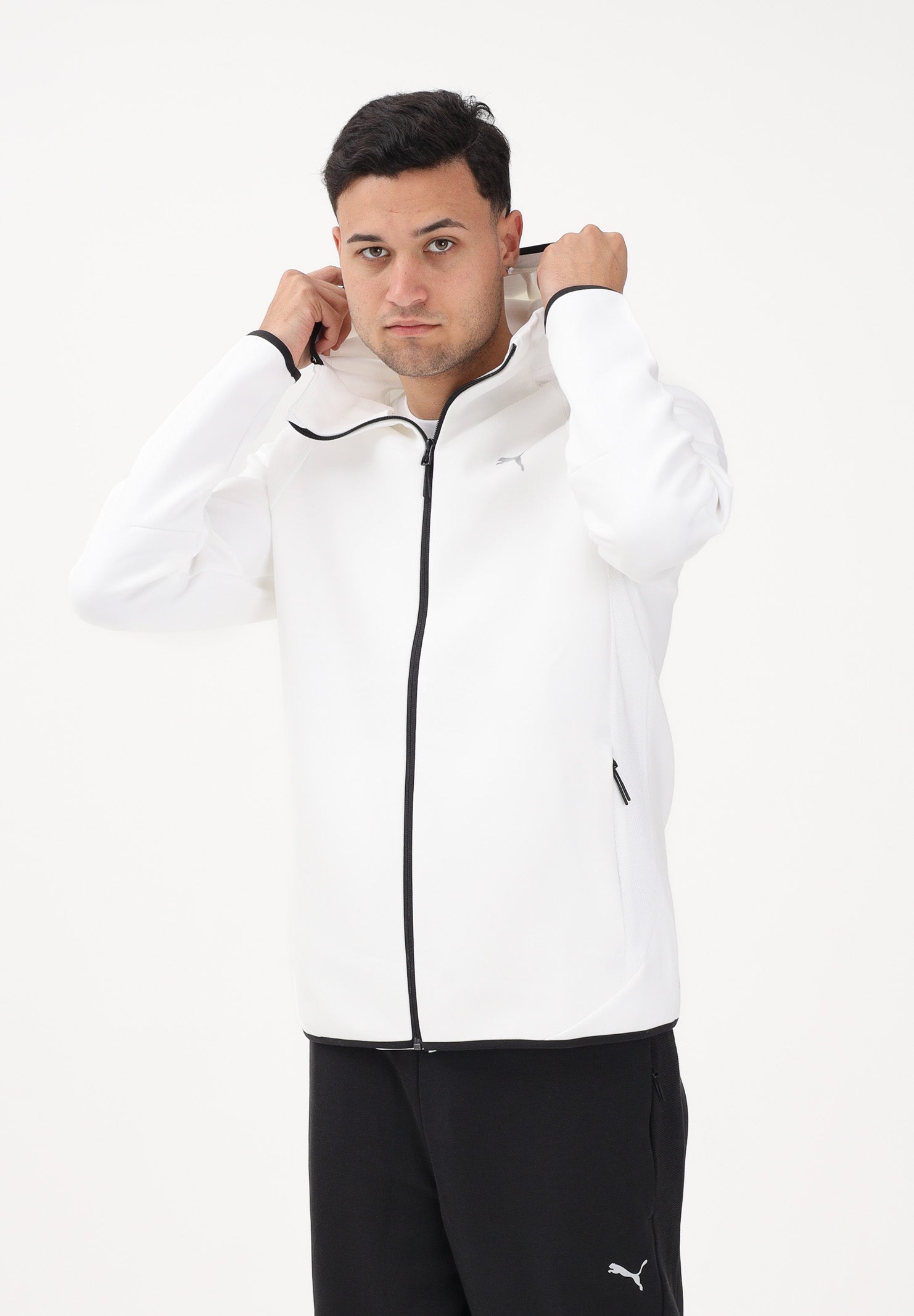 PUMA Felpa con zip Evostripe bianca da uomo 692190 02 PUMA 
