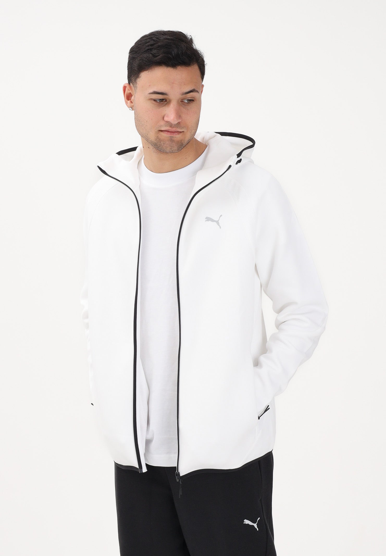 PUMA Felpa con zip Evostripe bianca da uomo 692190 02 PUMA 
