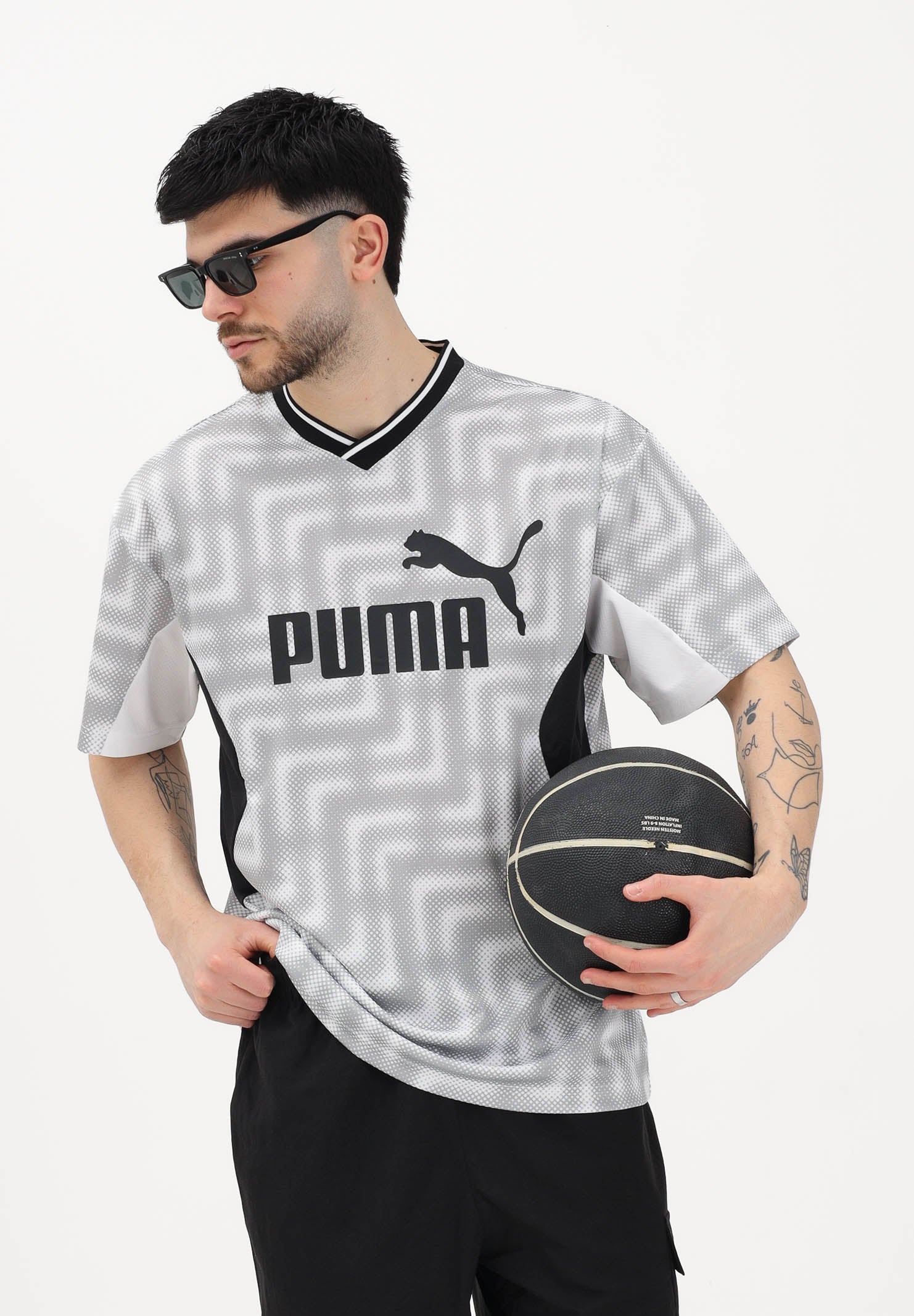 PUMA T-shirt a manica corta Essentials Block Relaxed bianca da uomo 692194 02 PUMA 