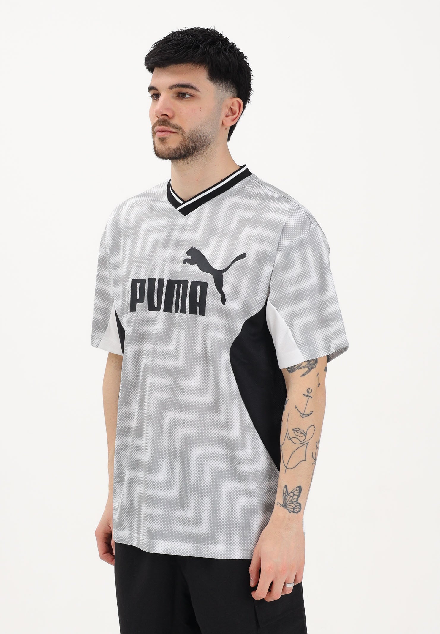 PUMA T-shirt a manica corta Essentials Block Relaxed bianca da uomo 692194 02 PUMA 