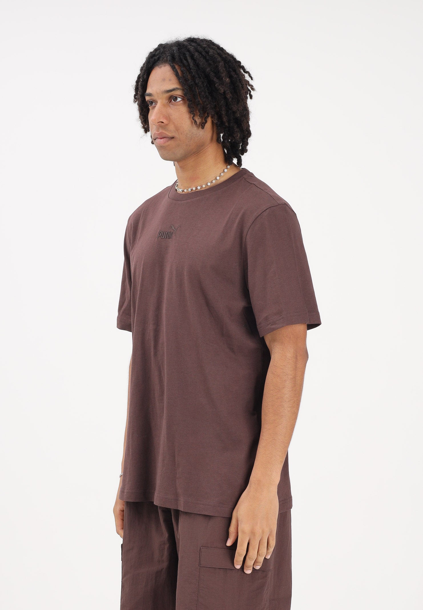 PUMA T-shirt a manica corta Essentials marrone da uomo 692912 31 PUMA 