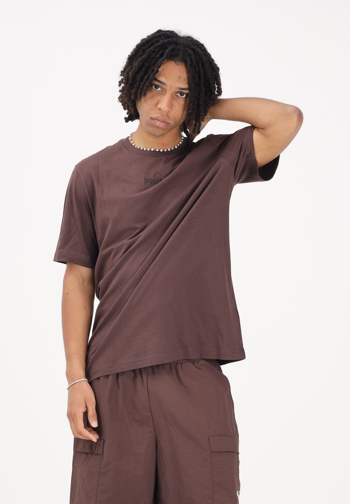 PUMA T-shirt a manica corta Essentials marrone da uomo 692912 31 PUMA 