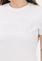 PUMA T-shirt a manica corta ESS Rhinestone bianca da donna 693519 02 PUMA 