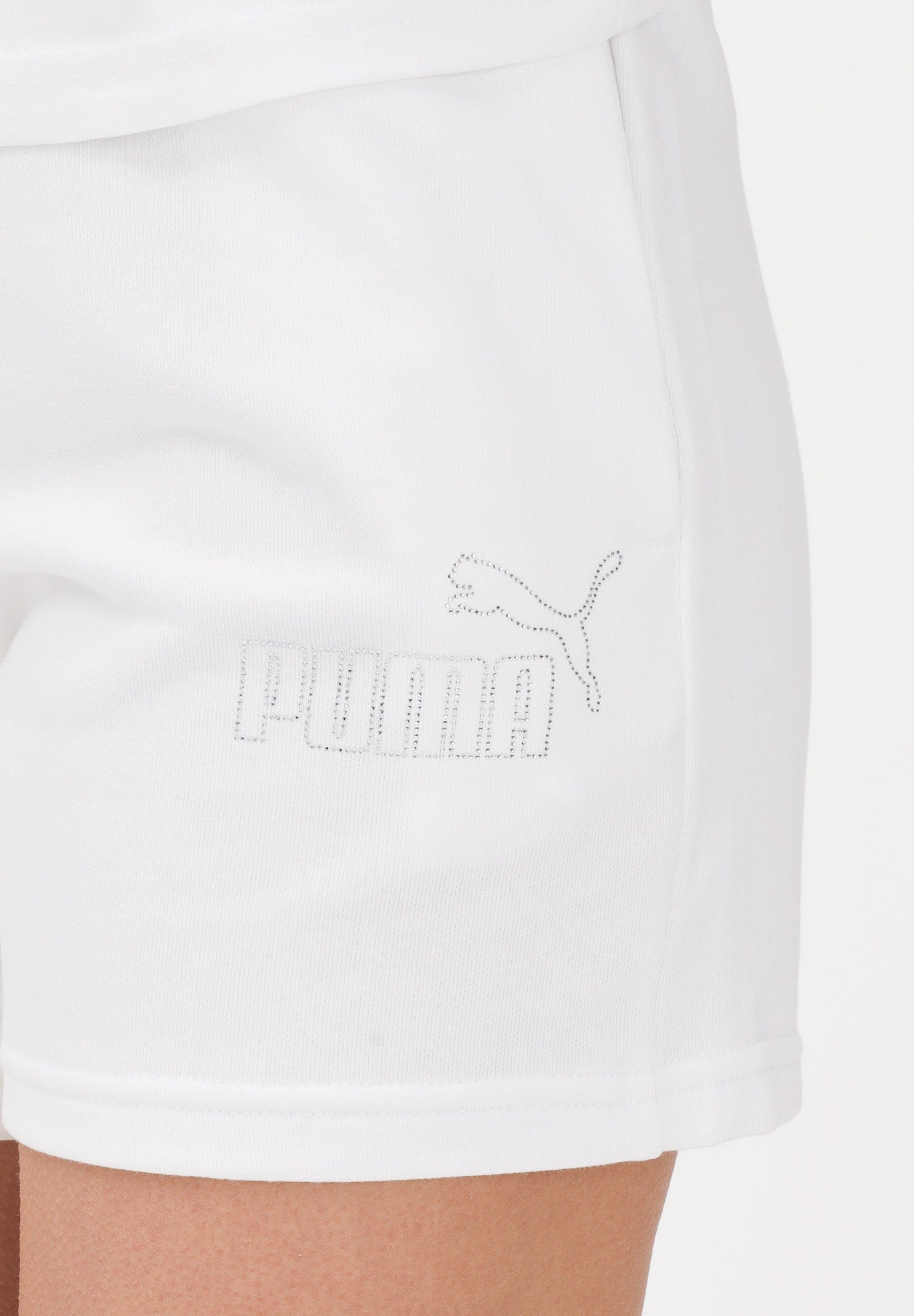 PUMA Shorts sportivo ESS Rhinestone bianco da donna 693558 02 PUMA 