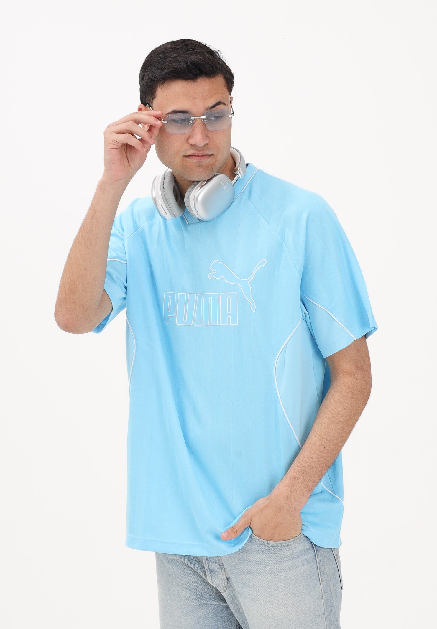 PUMA T-shirt a manica corta Retro azzurra da uomo 693849 45 PUMA 