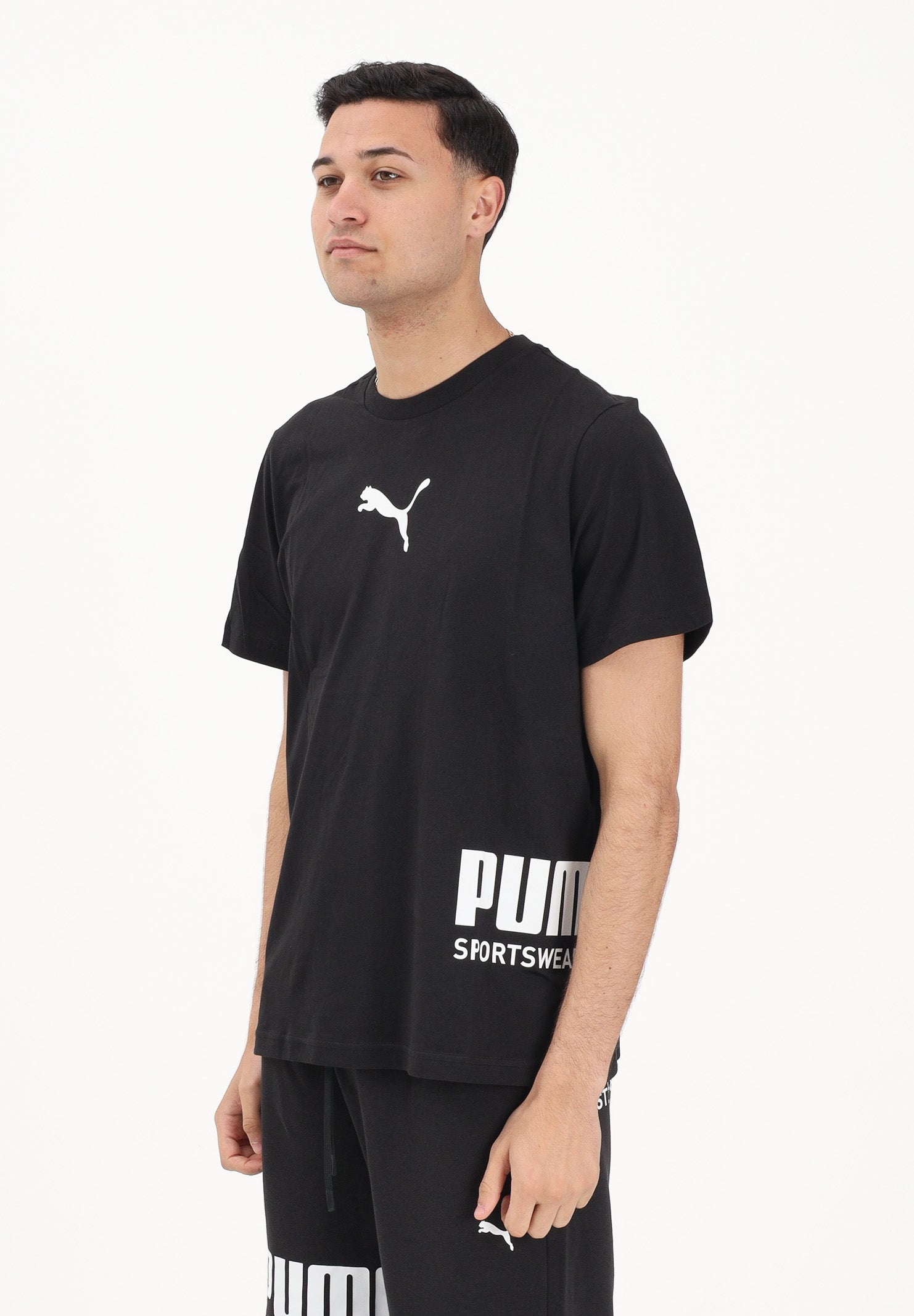 PUMA T-shirt a manica corta PUMA Sport Graphic Relaxed nera da uomo 694673 01 PUMA 