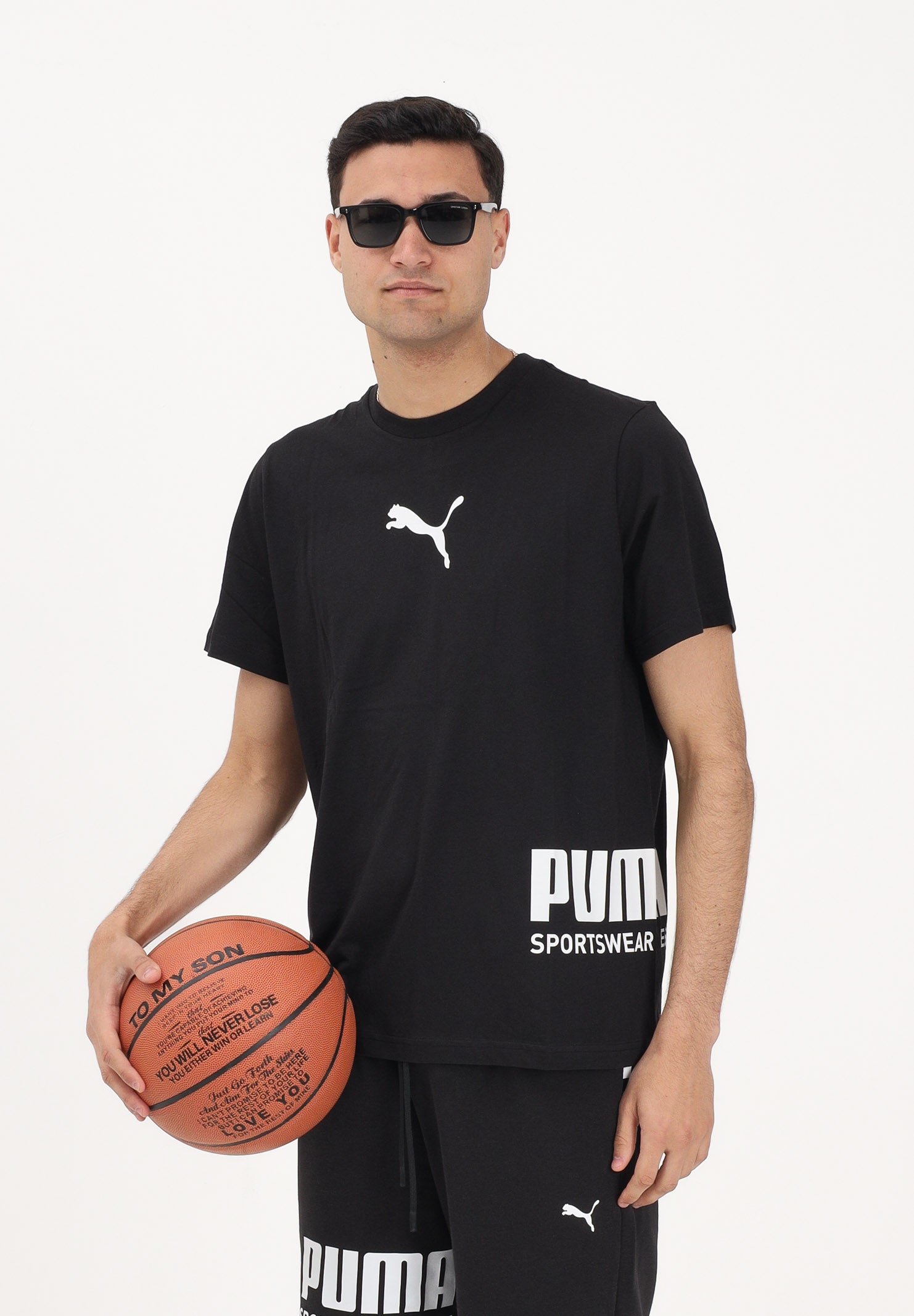 PUMA T-shirt a manica corta PUMA Sport Graphic Relaxed nera da uomo 694673 01 PUMA 