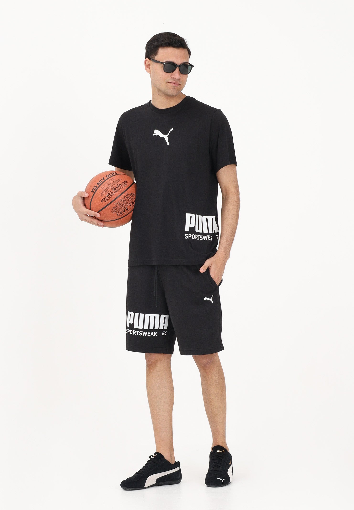 PUMA T-shirt a manica corta PUMA Sport Graphic Relaxed nera da uomo 694673 01 PUMA 