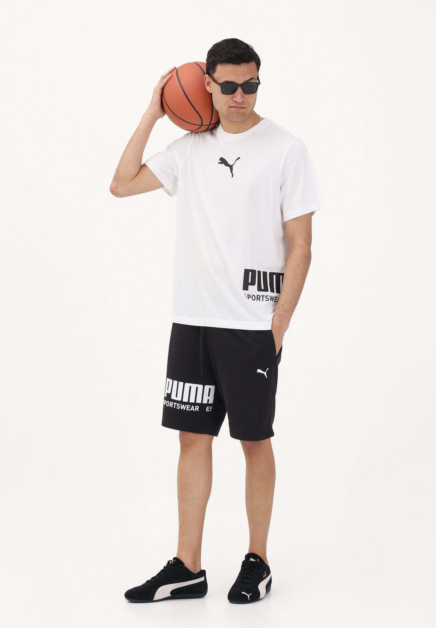 PUMA T-shirt a manica corta PUMA Sport Graphic Relaxed bianca da uomo 694673 02 PUMA 