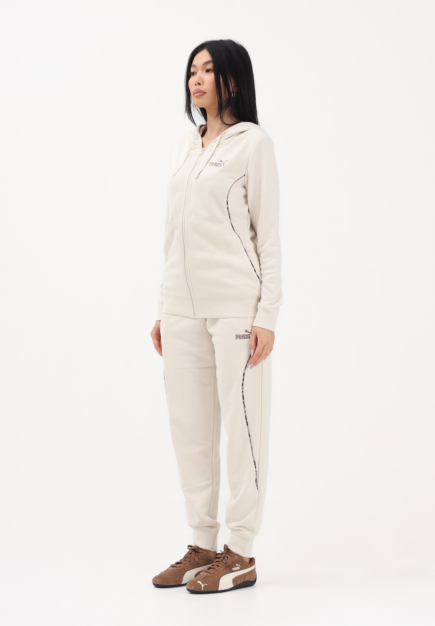 PUMA Tuta sportiva Ess+ Animal FZ panna da donna<BR/> 694708 87 PUMA 