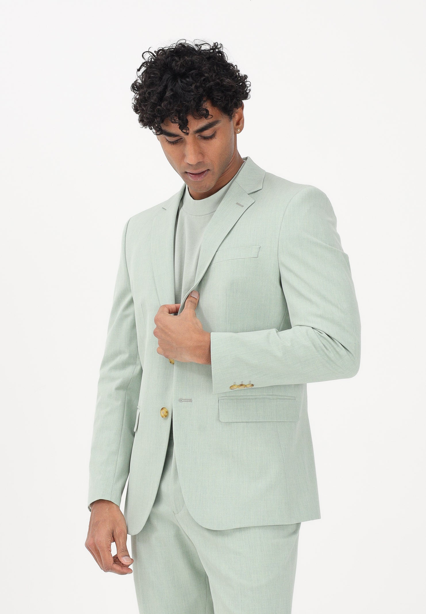 SELECTED HOMME Giacca monopetto verde menta da uomo 16087824 AQGR SELECTED HOMME 