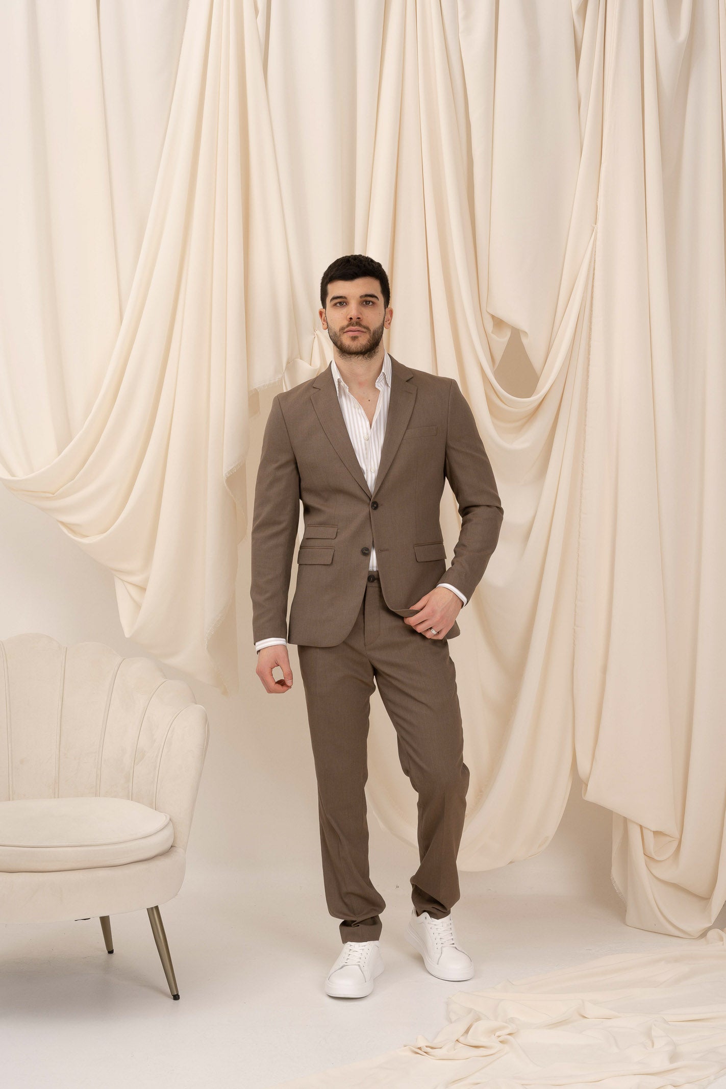 SELECTED HOMME Giacca monopetto marrone da uomo 16087868 KE SELECTED HOMME 