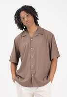 SELECTED HOMME Camicia a manica corta marrone da uomo 16091381 CHCH SELECTED HOMME 