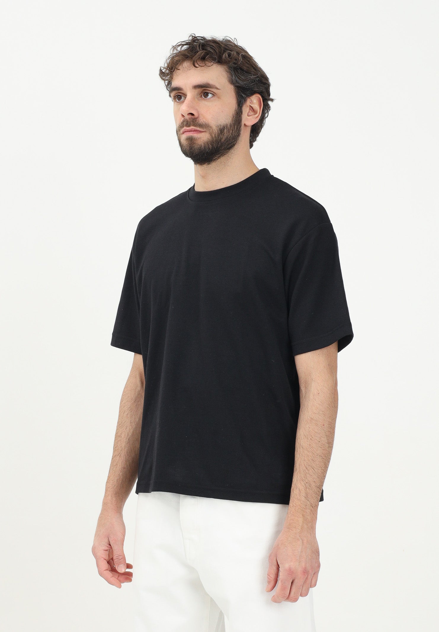 SELECTED HOMME T-shirt a manica corta nera da uomo 16094143 Black SELECTED HOMME 