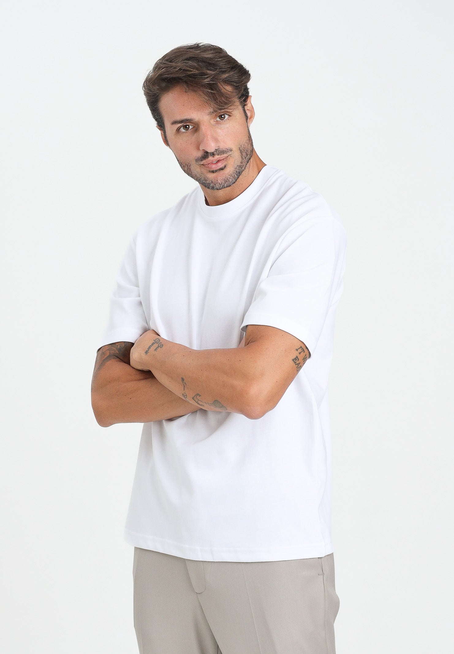 SELECTED HOMME T-shirt a manica corta bianca da uomo 16094143 BrightWhite SELECTED HOMME 