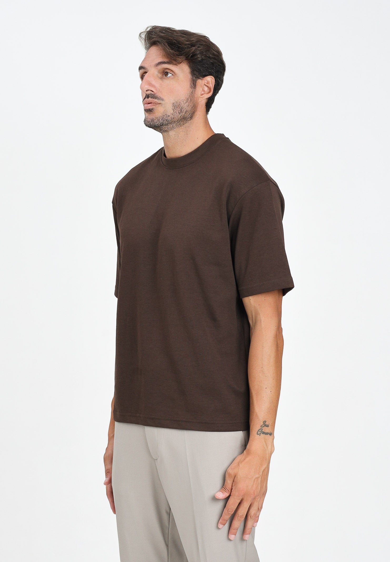 SELECTED HOMME T-shirt a manica corta marrone da uomo 16094143 Demitasse SELECTED HOMME 