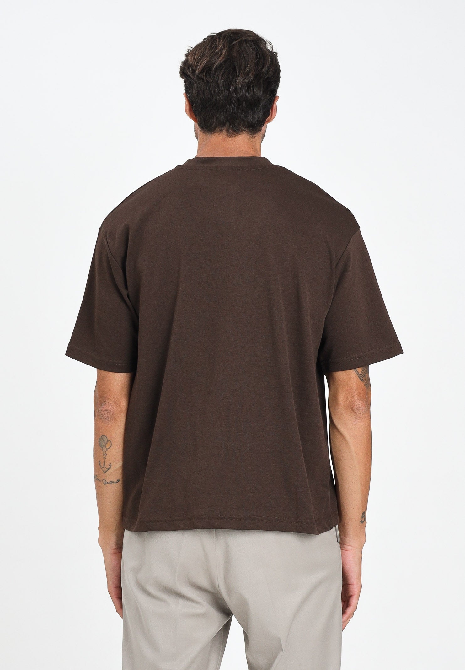 SELECTED HOMME T-shirt a manica corta marrone da uomo 16094143 Demitasse SELECTED HOMME 