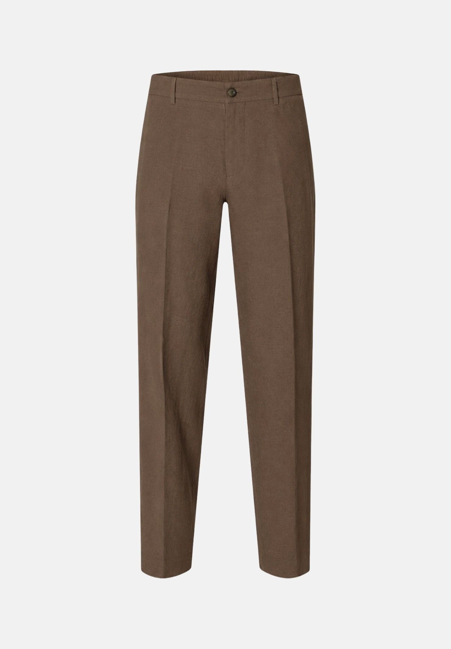 SELECTED HOMME Pantaloni LEROY Chocolate Marrone da uomo con linea dritta. 16096224 CH SELECTED HOMME 