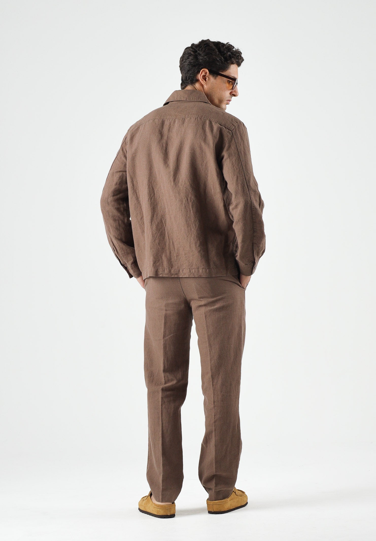 SELECTED HOMME Camicia  LEROY Chocolate Marrone da uomo con tasche applicate sul petto. 16096369 CH SELECTED HOMME 