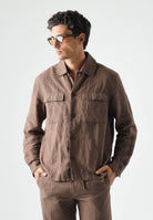 SELECTED HOMME Camicia  LEROY Chocolate Marrone da uomo con tasche applicate sul petto. 16096369 CH SELECTED HOMME 