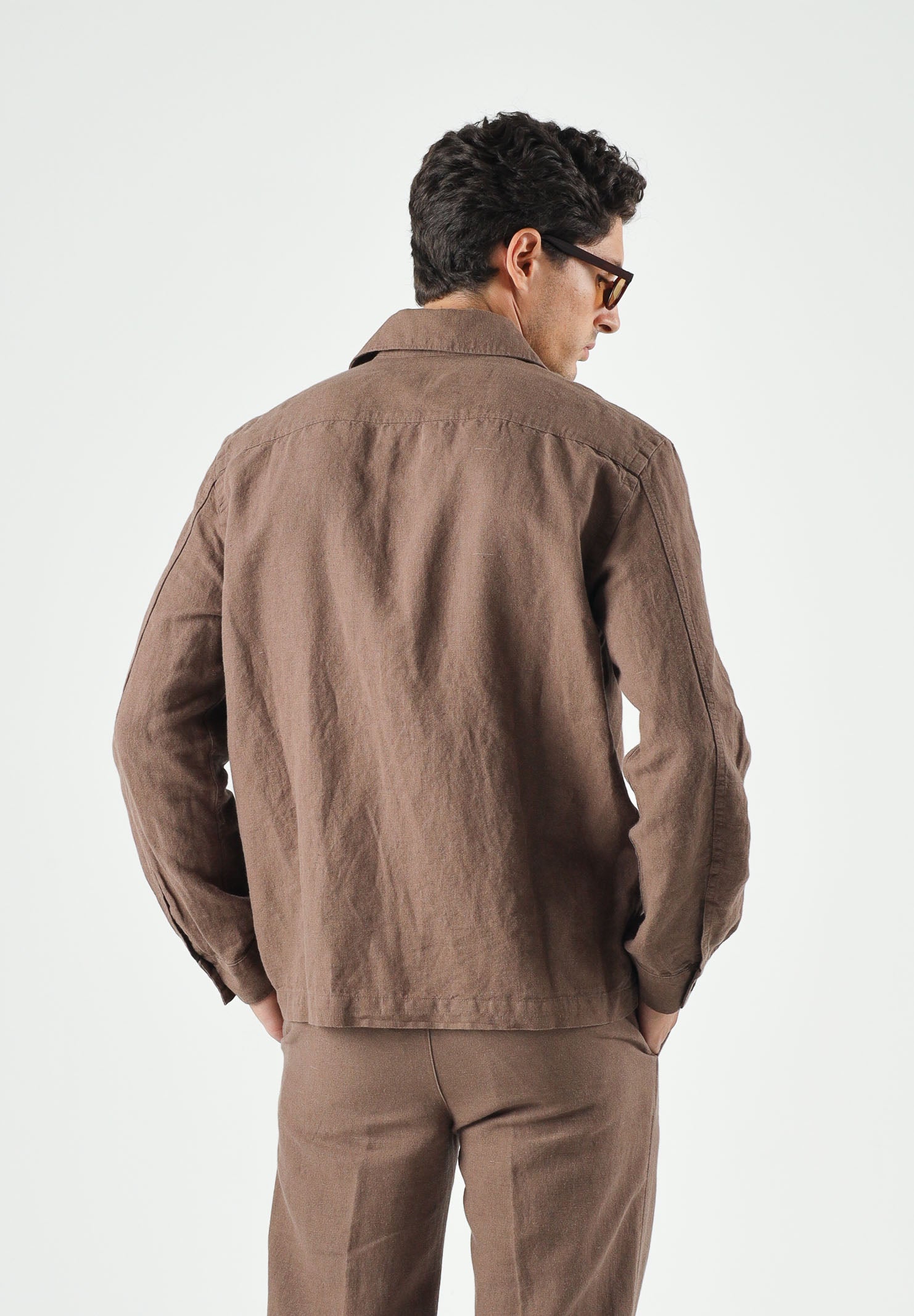 SELECTED HOMME Camicia  LEROY Chocolate Marrone da uomo con tasche applicate sul petto. 16096369 CH SELECTED HOMME 
