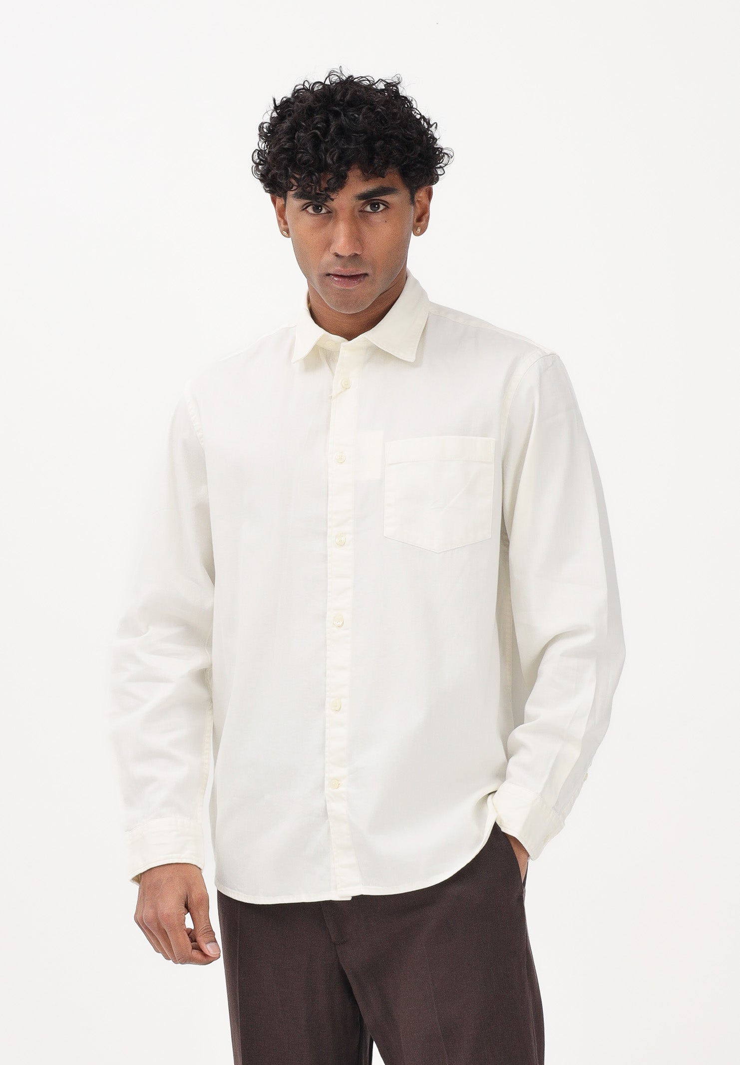 SELECTED HOMME Camicia a manica lunga panna da uomo 16097482 EC SELECTED HOMME 