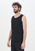 SELECTED HOMME Canotta nera da uomo a costine 16097660 Black SELECTED HOMME 
