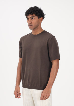 SELECTED HOMME Maglia a manica corta marrone da uomo 16099828 DE SELECTED HOMME 