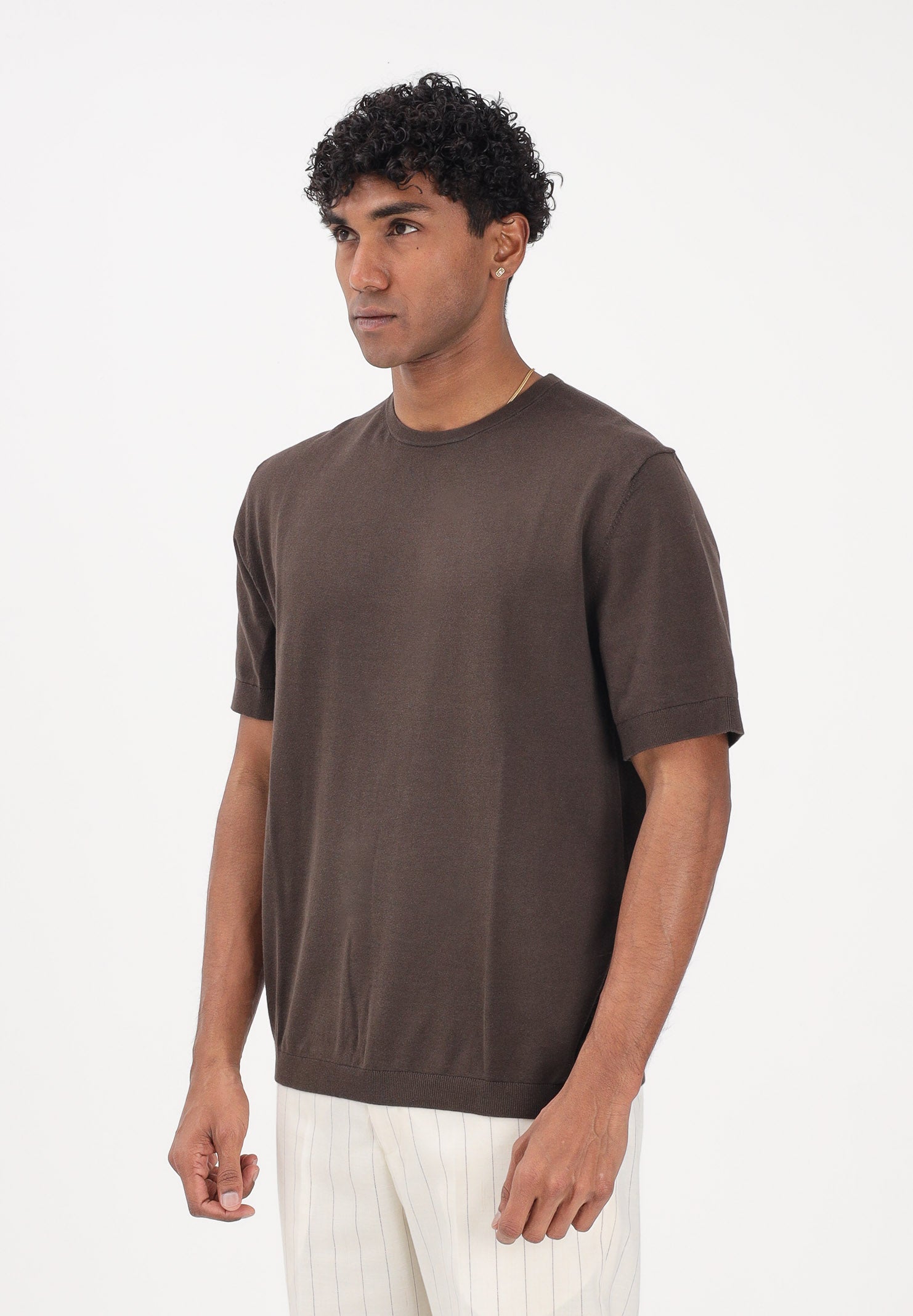 SELECTED HOMME Maglia a manica corta marrone da uomo 16099828 DE SELECTED HOMME 