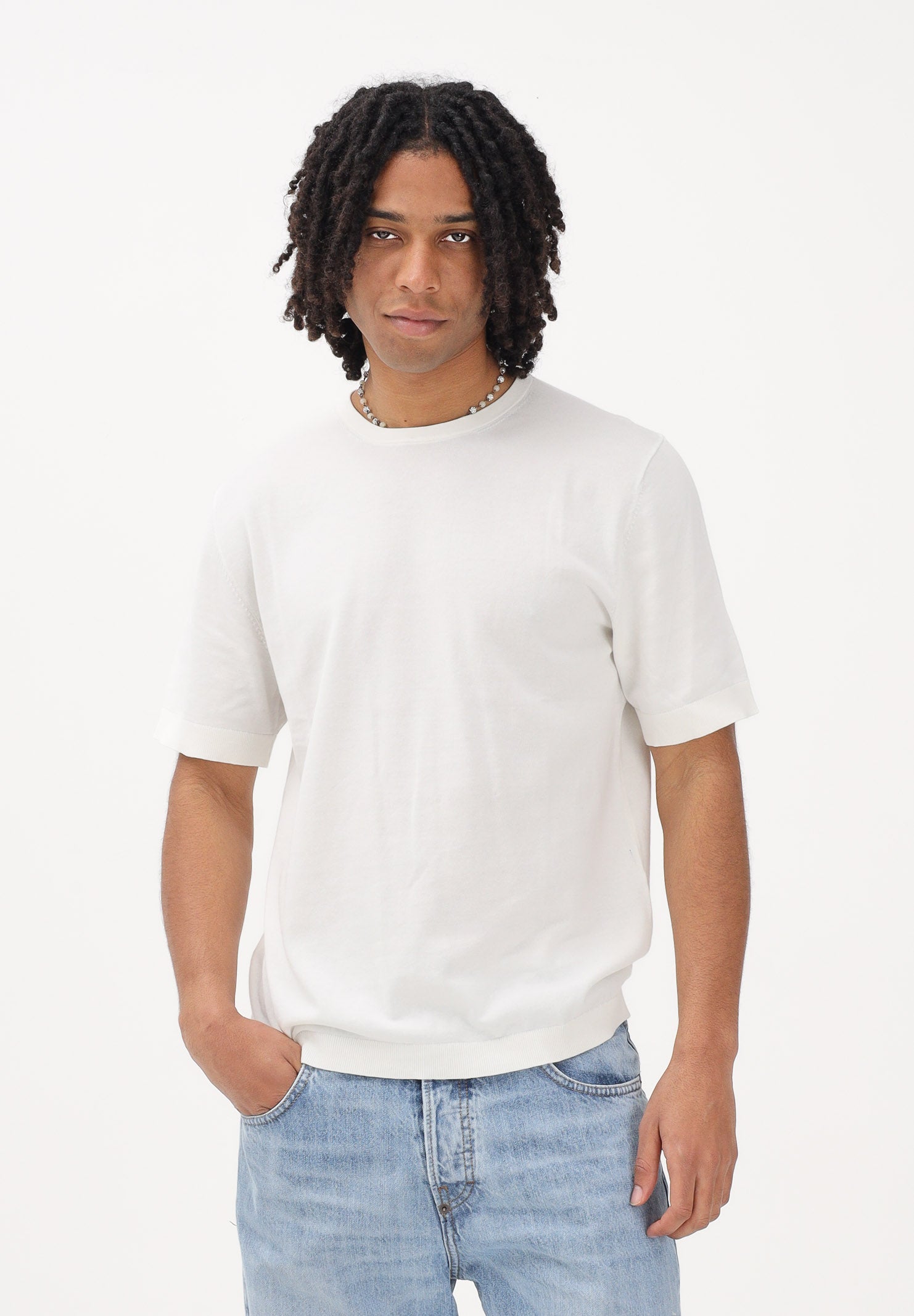 SELECTED HOMME Maglia a manica corta panna da uomo 16099828 EG SELECTED HOMME 