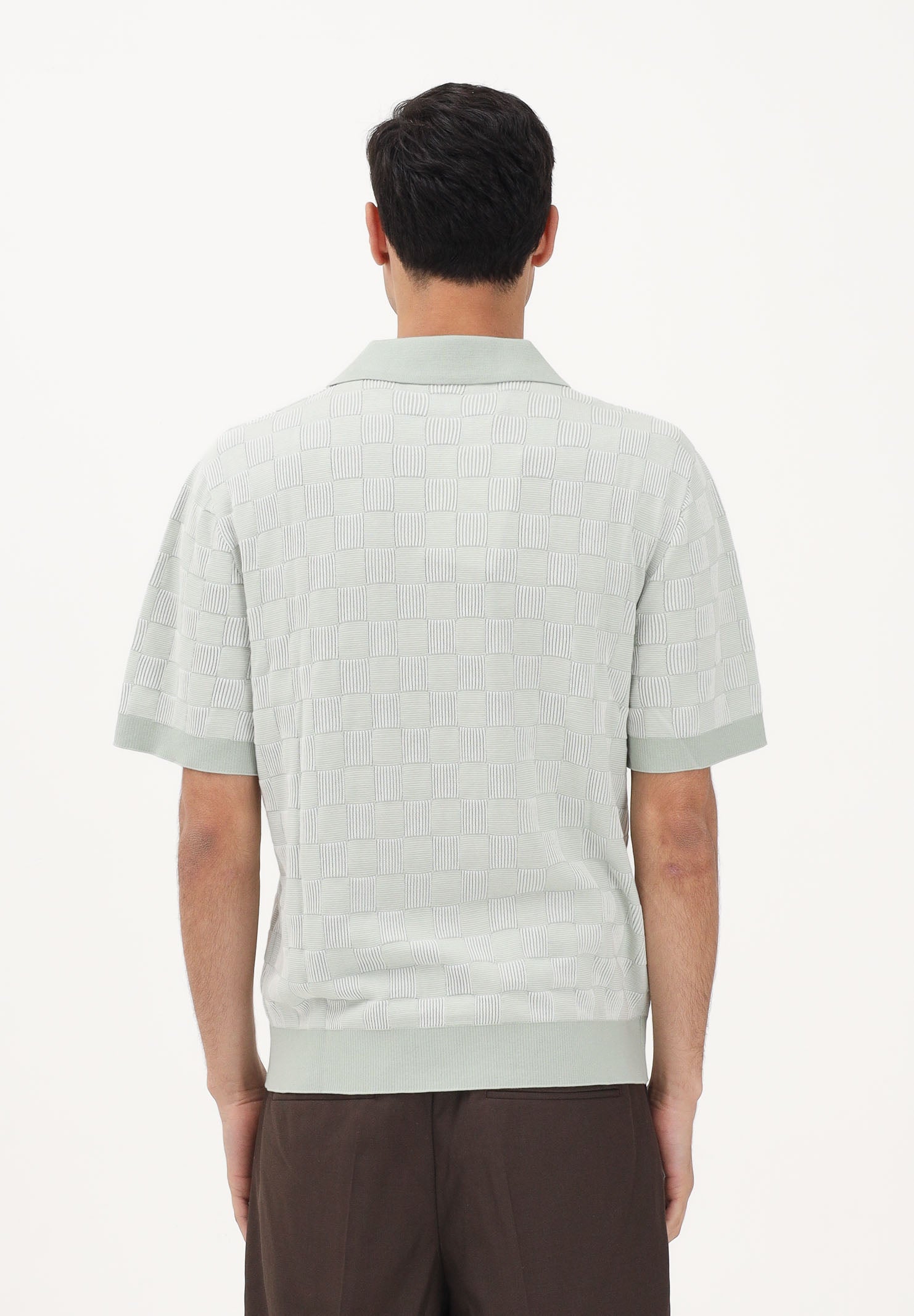 SELECTED HOMME Polo a manica corta in maglia verde acqua da uomo 16100069 AQGR SELECTED HOMME 