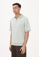 SELECTED HOMME Polo a manica corta in maglia verde acqua da uomo 16100069 AQGR SELECTED HOMME 