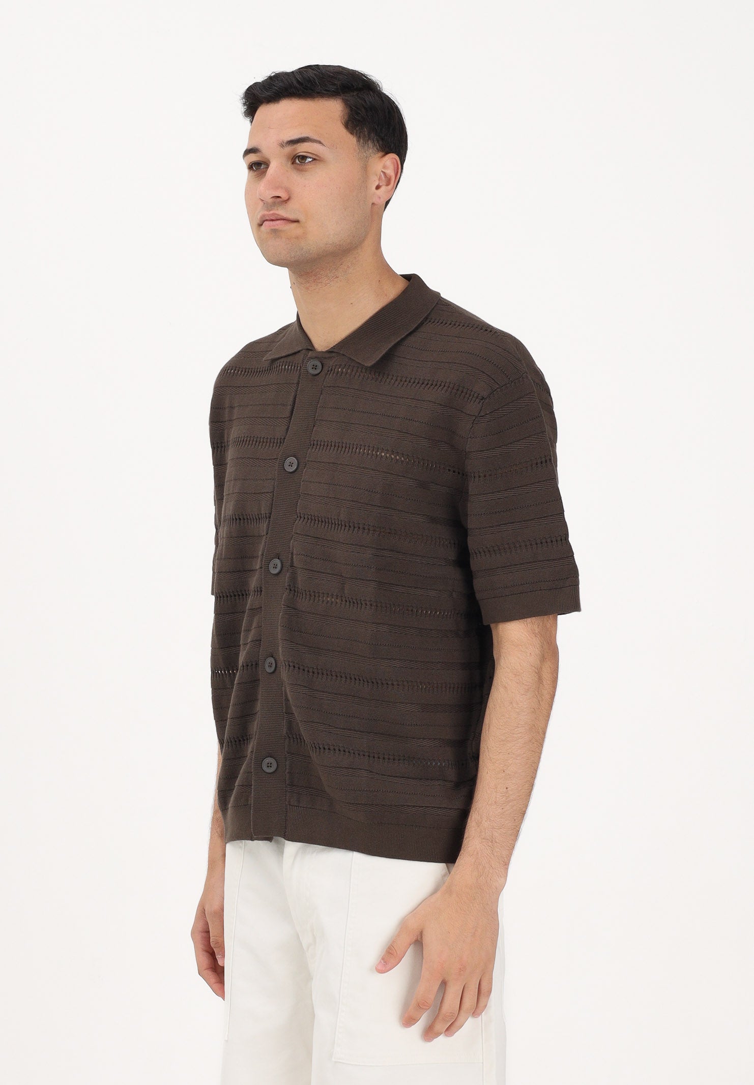 SELECTED HOMME Cardigan marrone da uomo 16100075 DE SELECTED HOMME 