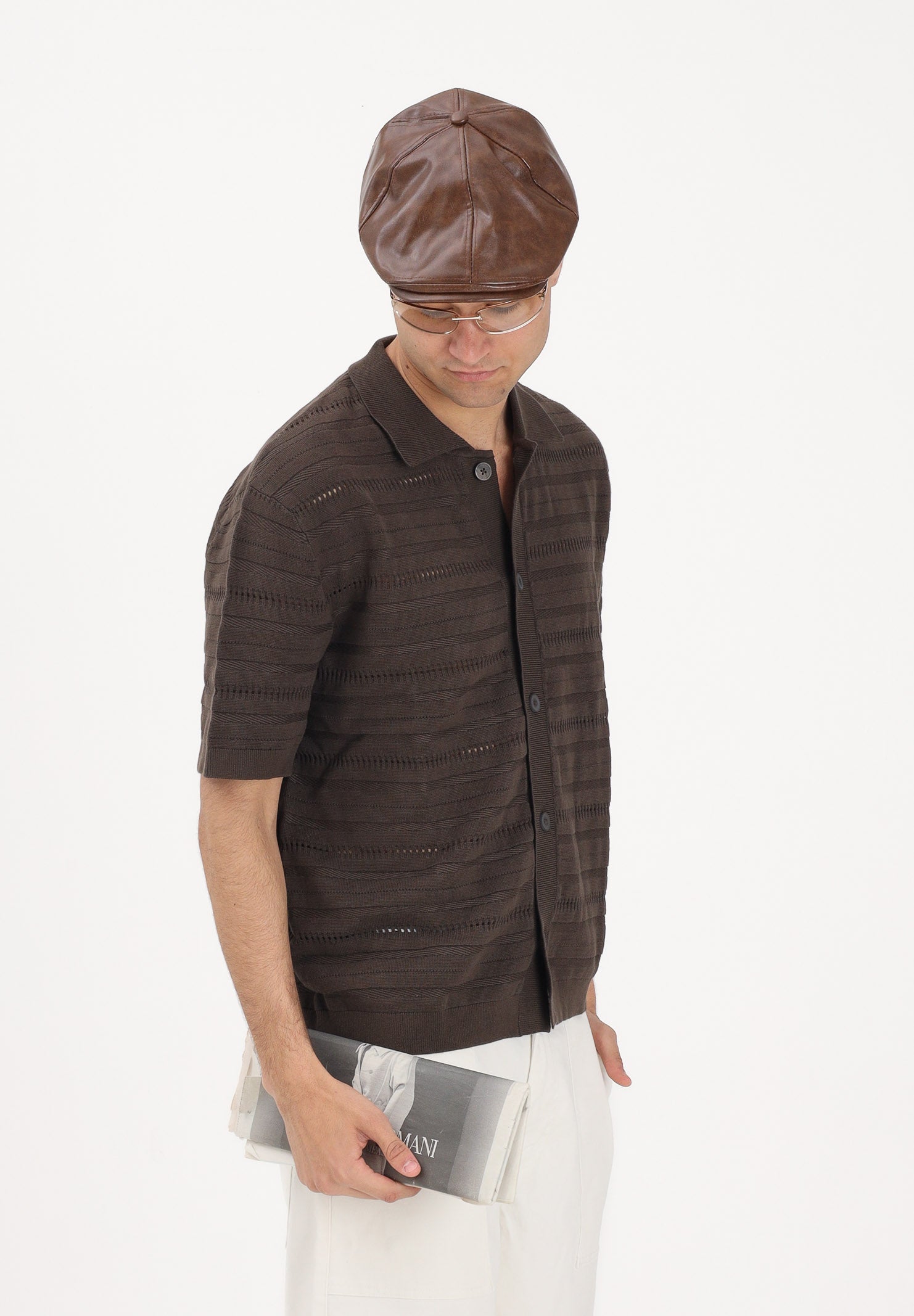 SELECTED HOMME Cardigan marrone da uomo 16100075 DE SELECTED HOMME 