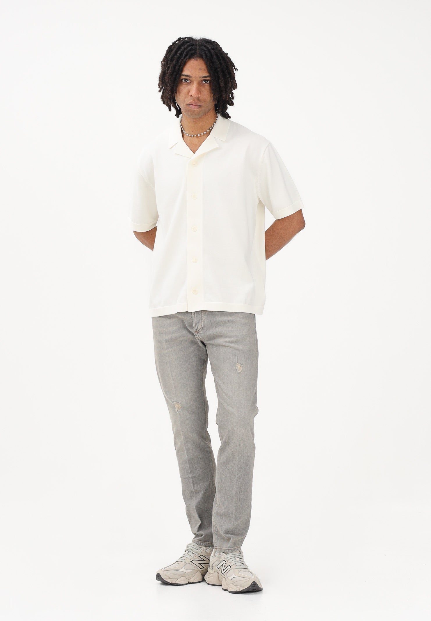 SELECTED HOMME Cardigan panna da uomo con ricamo sul retro 16100080 EG SELECTED HOMME 