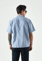 SELECTED HOMME Camicia SLHRLXCLAY LINENBLEND  colore brand English-celeste da uom 16100085 EN SELECTED HOMME 