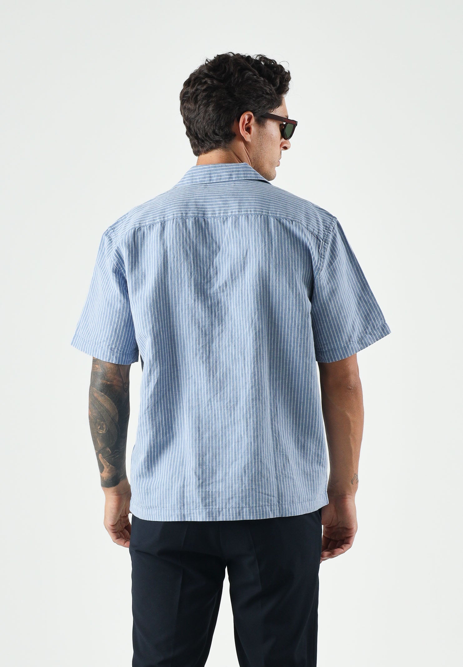 SELECTED HOMME Camicia SLHRLXCLAY LINENBLEND  colore brand English-celeste da uom 16100085 EN SELECTED HOMME 