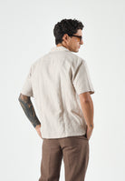 SELECTED HOMME Camicia SLHRLXCLAY LINEN BLEND  beige da uomo 16100085 STEG SELECTED HOMME 