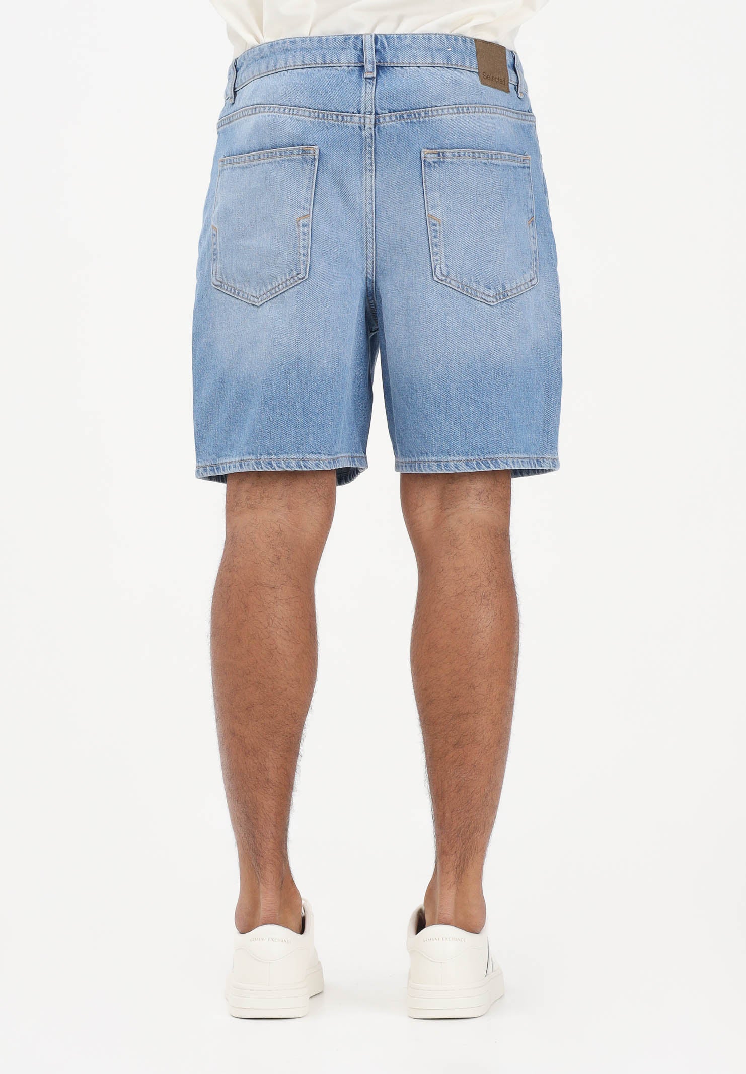 SELECTED HOMME Shorts in denim chiaro da uomo 16100124 LIBL SELECTED HOMME 