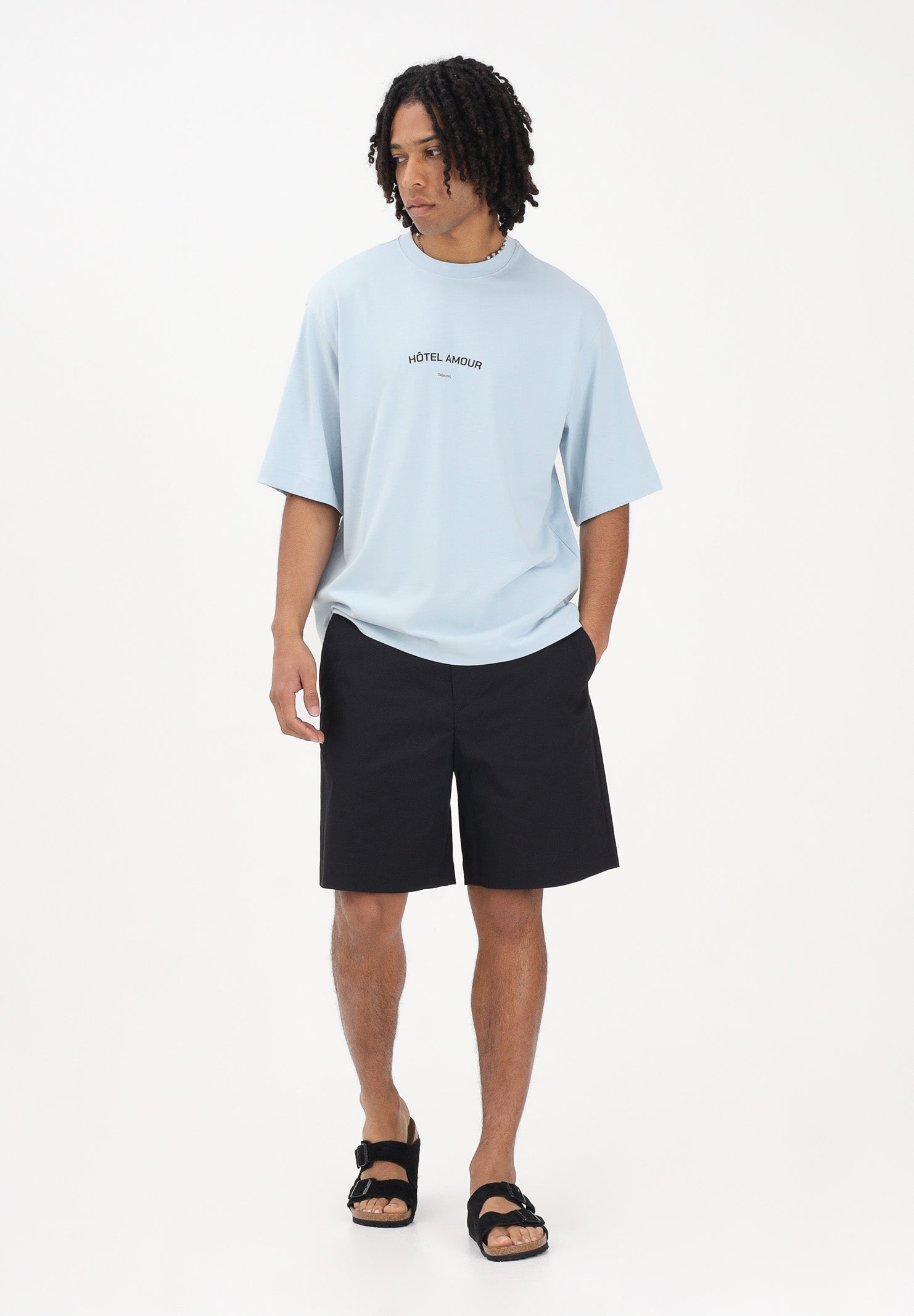 SELECTED HOMME Shorts nero da uomo 16100126 BL SELECTED HOMME 