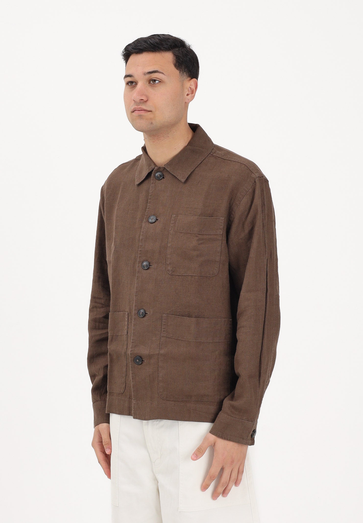 SELECTED HOMME Camicia a manica lunga marrone da uomo 16100325 DE SELECTED HOMME 