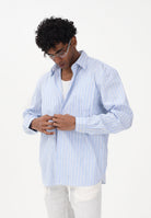 SELECTED HOMME Camicia a manica lunga celeste da uomo con motivo a righe 16100422 LIBL SELECTED HOMME 