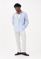 SELECTED HOMME Camicia a manica lunga celeste da uomo con motivo a righe 16100422 LIBL SELECTED HOMME 